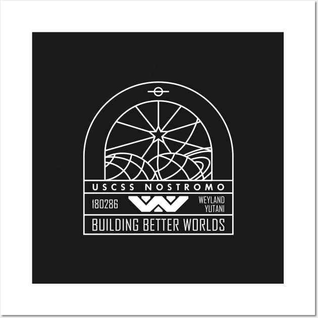 Nostromo Weyland Yutani Ship v03 Wall Art by BadBox